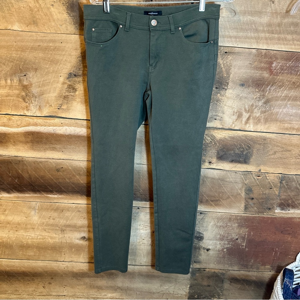Ambiance Green Skinny Jeans Stretch Denim
